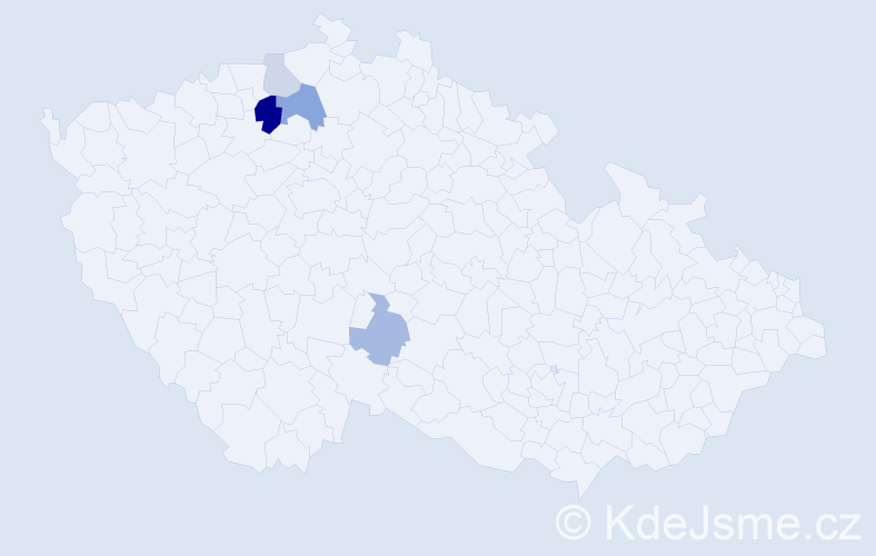 Příjmení: 'Mündleinová', počet výskytů 8 v celé ČR