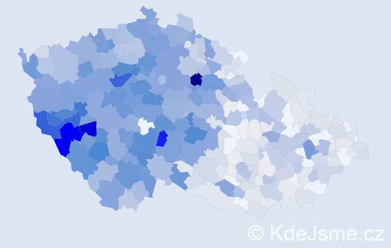 Příjmení: 'Kohout', počet výskytů 3859 v celé ČR
