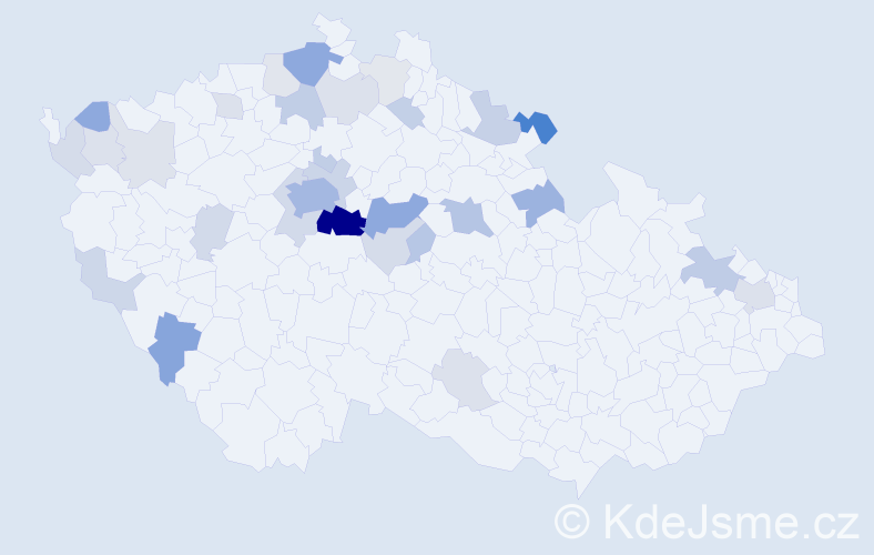 Příjmení: 'Chejnová', počet výskytů 105 v celé ČR