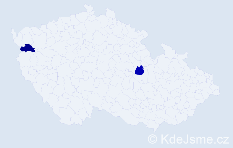 Příjmení: 'Eštočinová', počet výskytů 2 v celé ČR