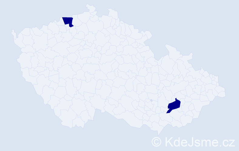 Příjmení: 'Chalanyová', počet výskytů 2 v celé ČR