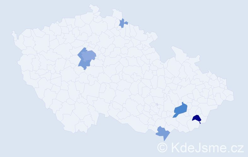 Příjmení: 'Kranzová', počet výskytů 17 v celé ČR