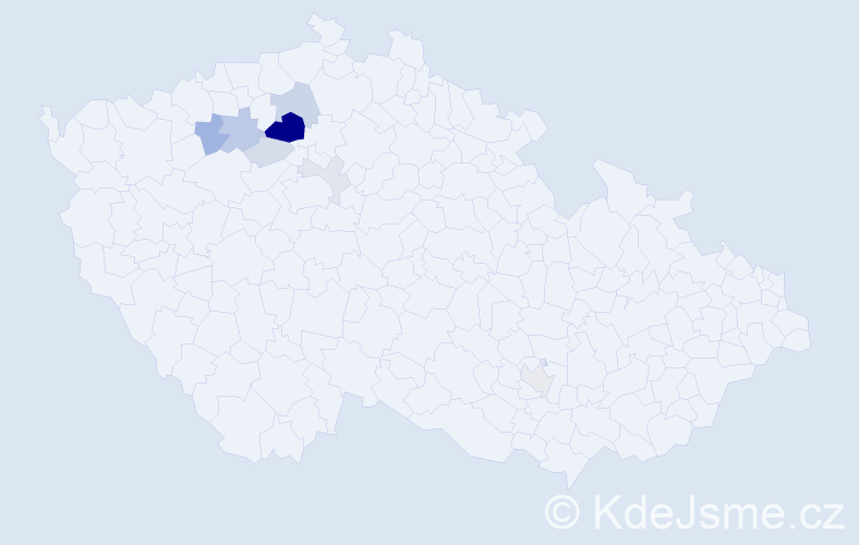 Příjmení: 'Rámeš', počet výskytů 24 v celé ČR