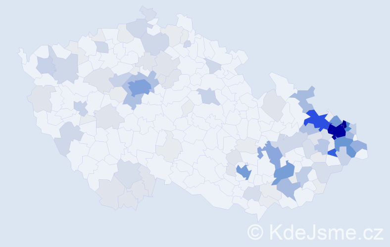 Příjmení: 'Adamčíková', počet výskytů 536 v celé ČR