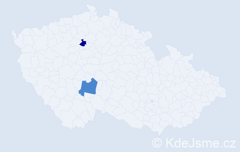 Příjmení: 'Vejmoláková', počet výskytů 4 v celé ČR
