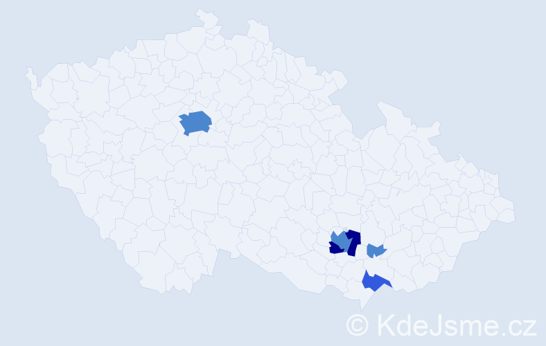 Příjmení: 'Pölzerová', počet výskytů 14 v celé ČR