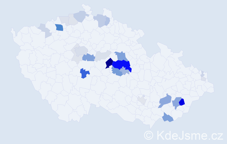 Příjmení: 'Smetánka', počet výskytů 91 v celé ČR