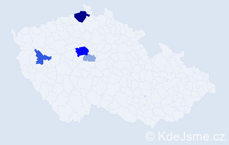 Příjmení: 'Kumpf', počet výskytů 13 v celé ČR