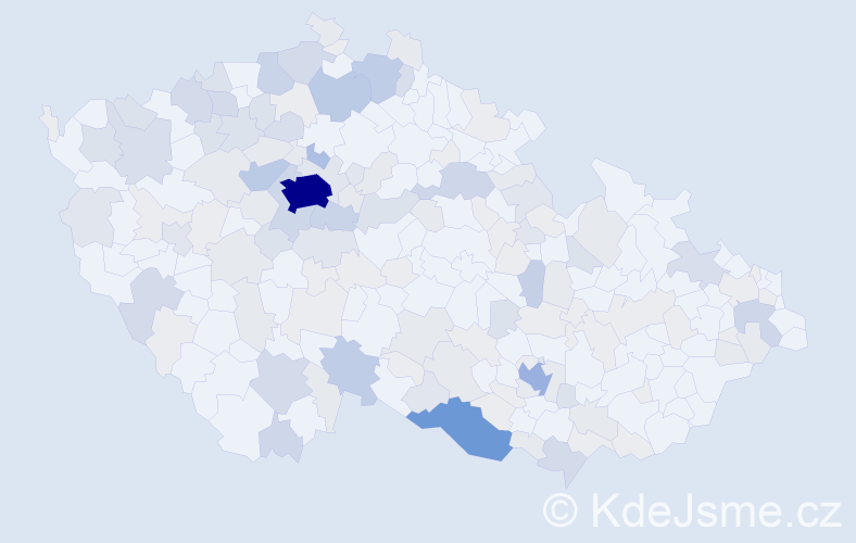 Příjmení: 'Ziková', počet výskytů 467 v celé ČR