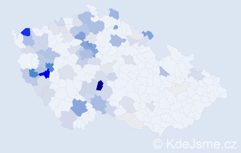 Příjmení: 'Voves', počet výskytů 313 v celé ČR