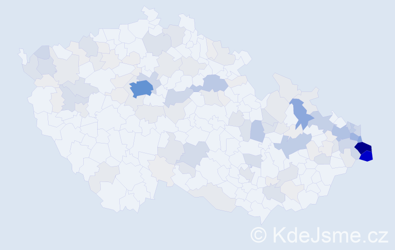 Příjmení: 'Bocková', počet výskytů 531 v celé ČR