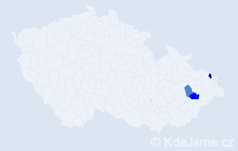 Příjmení: 'Chrupková', počet výskytů 6 v celé ČR