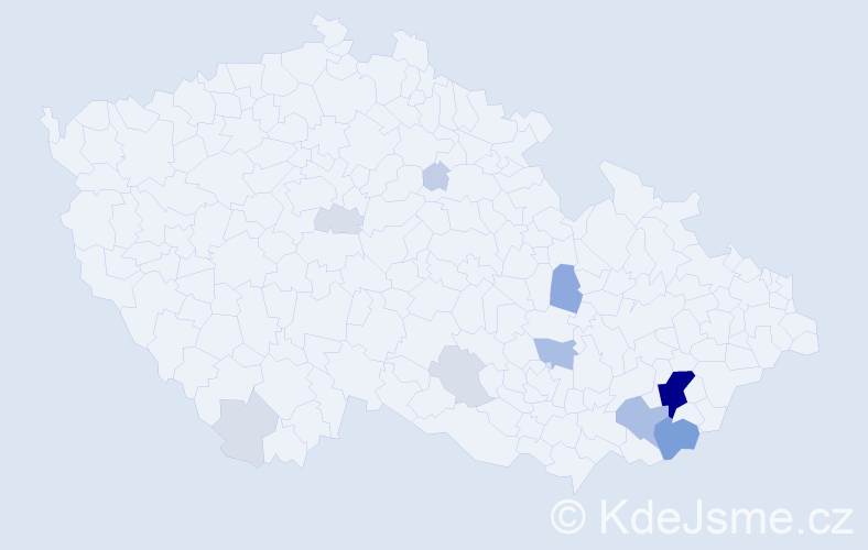 Příjmení: 'Habrovanská', počet výskytů 42 v celé ČR