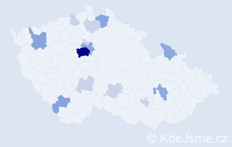 Příjmení: 'Stern', počet výskytů 34 v celé ČR