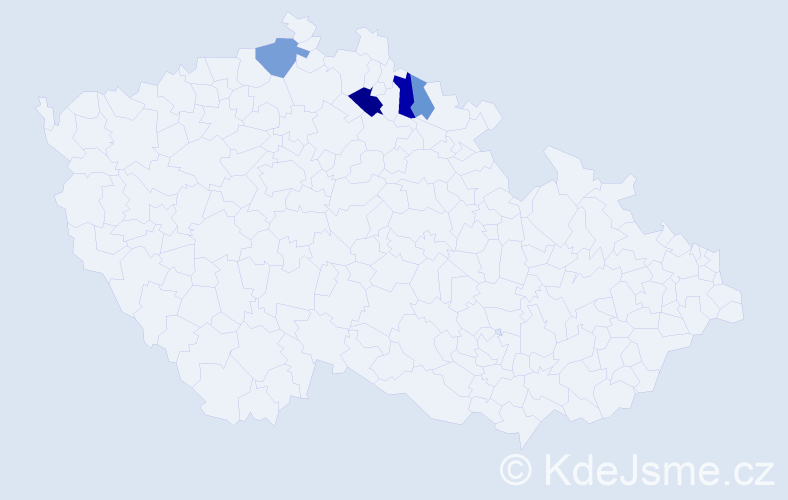 Příjmení: 'Hördler', počet výskytů 8 v celé ČR