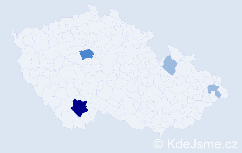 Příjmení: 'Lišivka', počet výskytů 8 v celé ČR