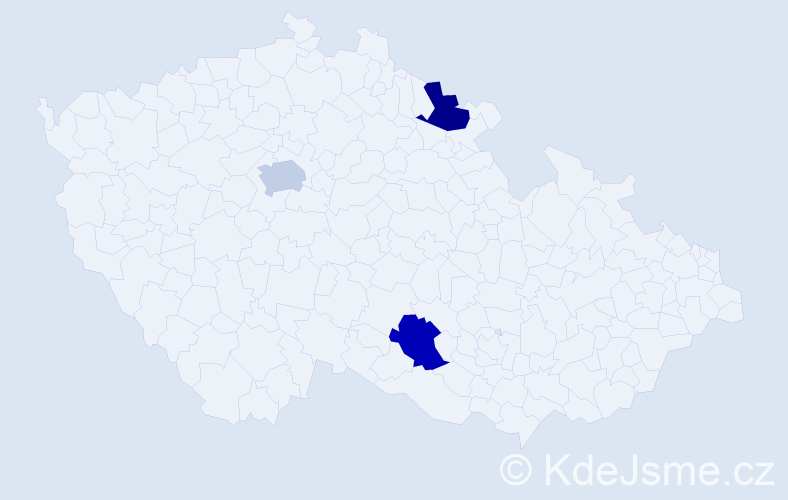Příjmení: 'Krakauer', počet výskytů 3 v celé ČR
