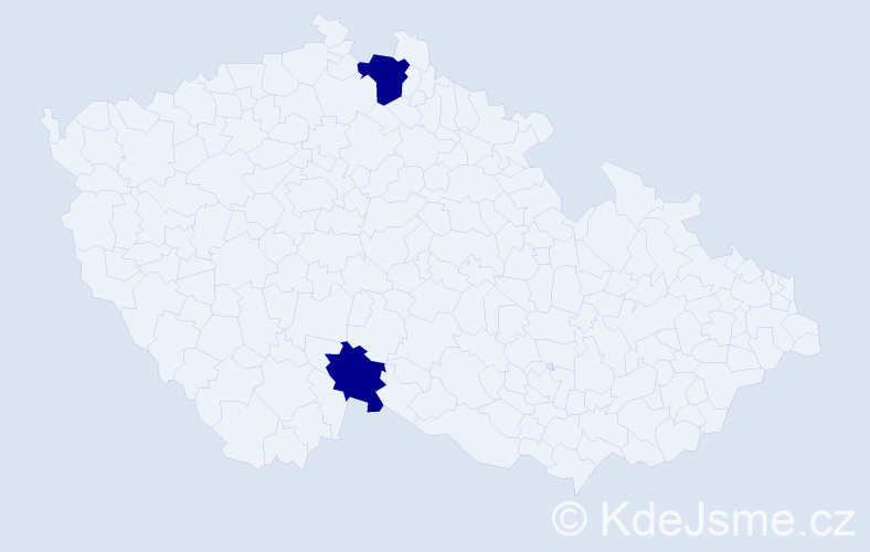 Příjmení: 'Krems', počet výskytů 2 v celé ČR