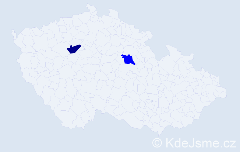 Příjmení: 'Padličová', počet výskytů 5 v celé ČR