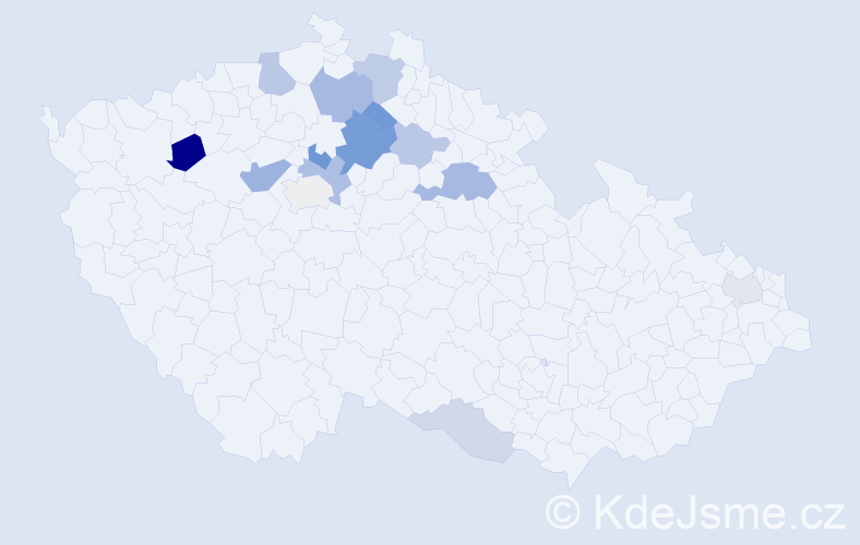 Příjmení: 'Bacovská', počet výskytů 29 v celé ČR