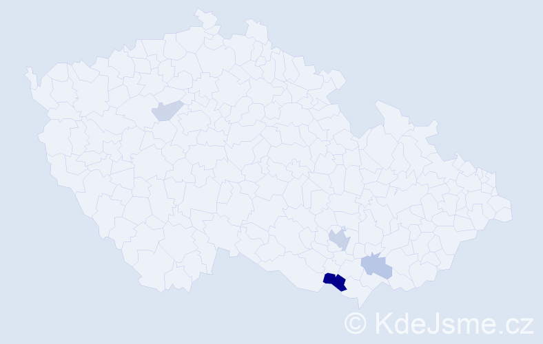 Příjmení: 'Tretina', počet výskytů 8 v celé ČR