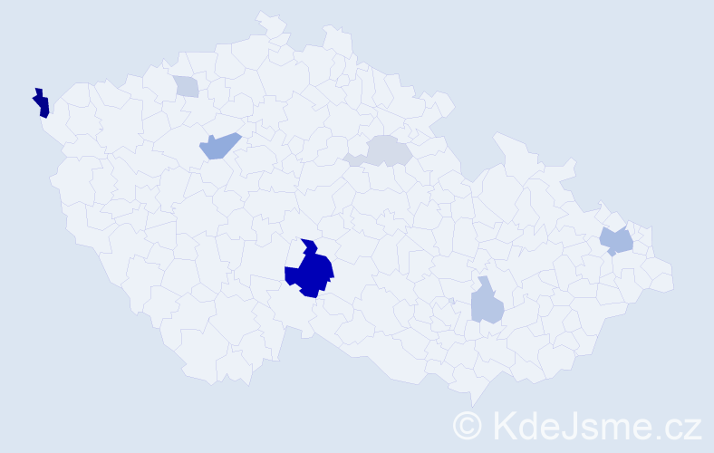 Příjmení: 'Keresztesová', počet výskytů 21 v celé ČR