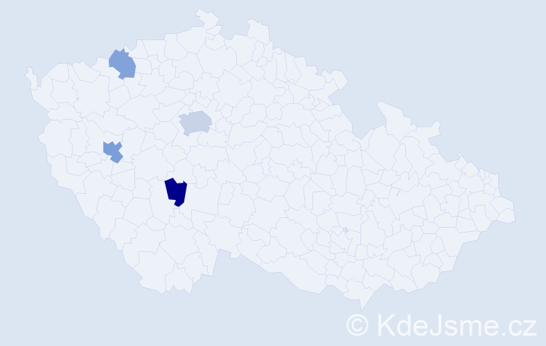 Příjmení: 'Velkova', počet výskytů 7 v celé ČR