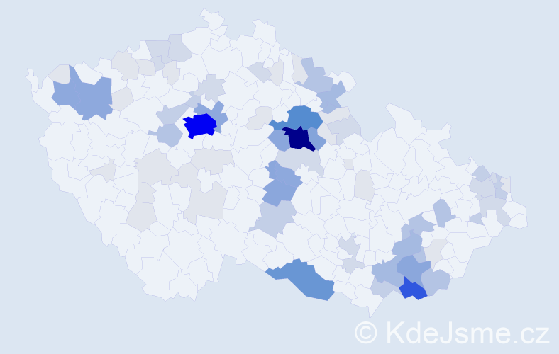 Příjmení: 'Balada', počet výskytů 273 v celé ČR