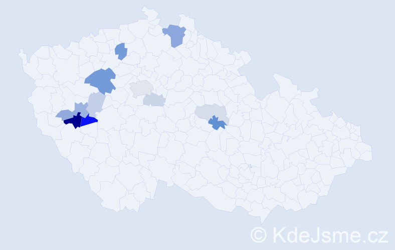 Příjmení: 'Vaska', počet výskytů 34 v celé ČR