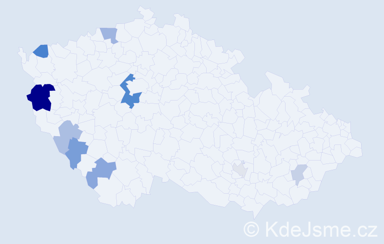 Příjmení: 'Klostermann', počet výskytů 19 v celé ČR