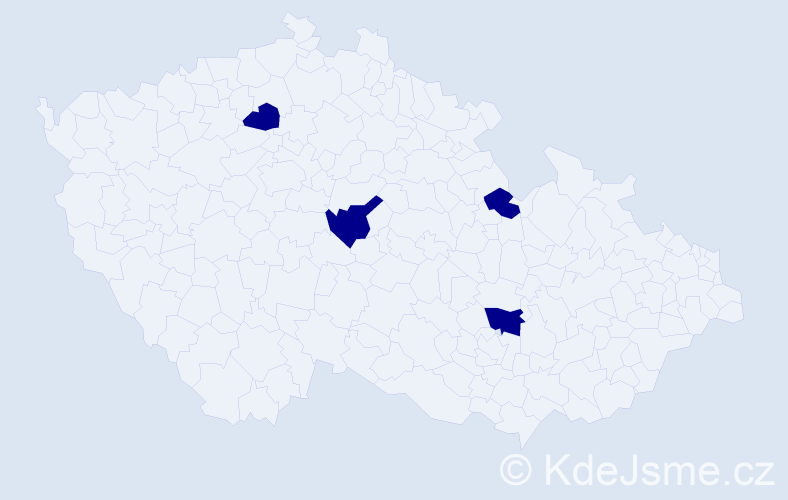 Příjmení: 'Jigjid', počet výskytů 4 v celé ČR