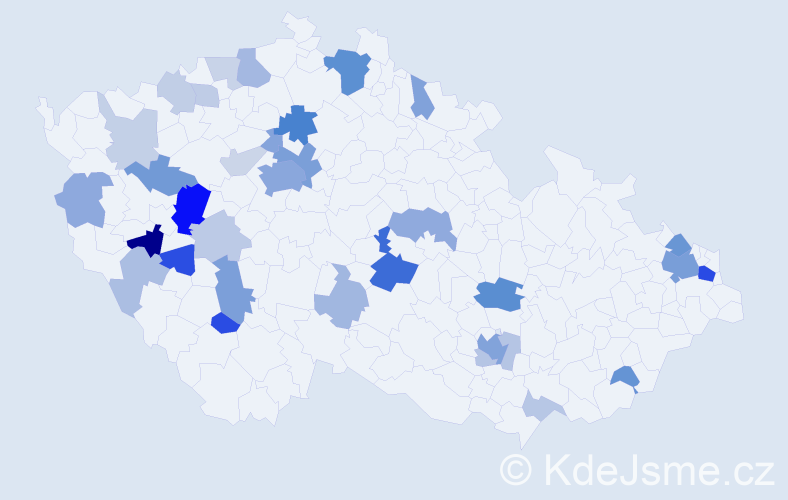 Příjmení: 'Toma', počet výskytů 95 v celé ČR