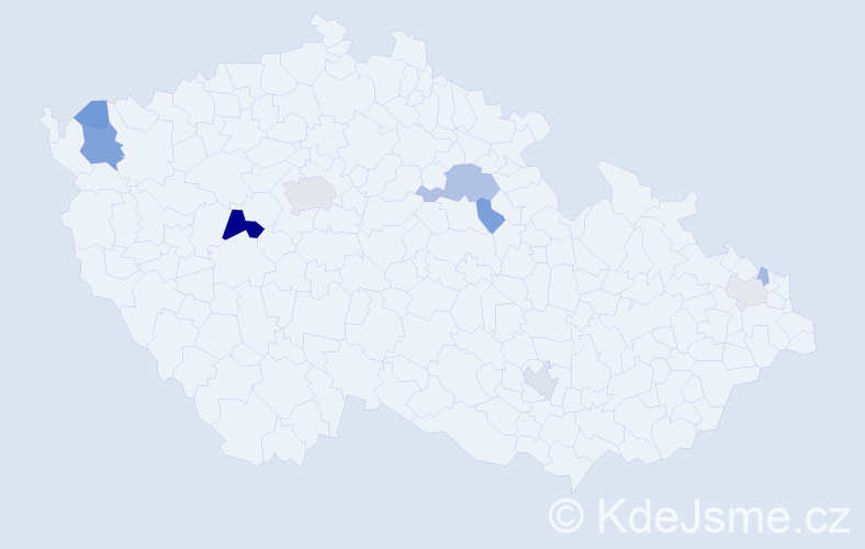 Příjmení: 'Bukai', počet výskytů 23 v celé ČR