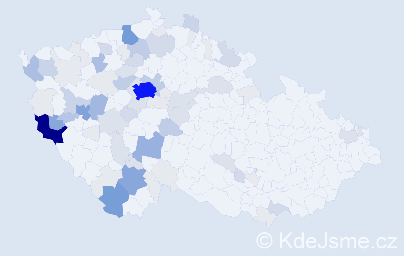 Příjmení: 'Mleziva', počet výskytů 285 v celé ČR