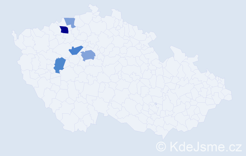 Příjmení: 'Reklová', počet výskytů 14 v celé ČR