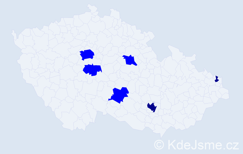 Příjmení: 'Chamr', počet výskytů 8 v celé ČR