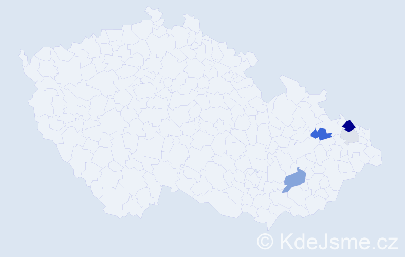 Příjmení: 'Steppková', počet výskytů 9 v celé ČR