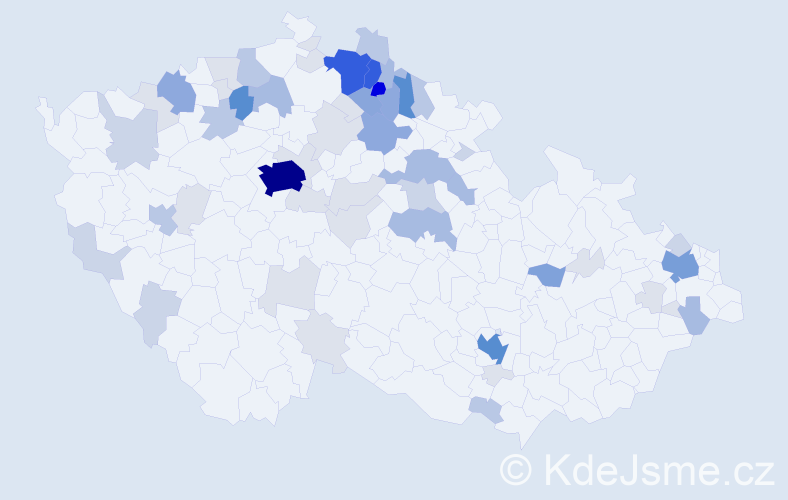 Příjmení: 'Pavlatová', počet výskytů 226 v celé ČR