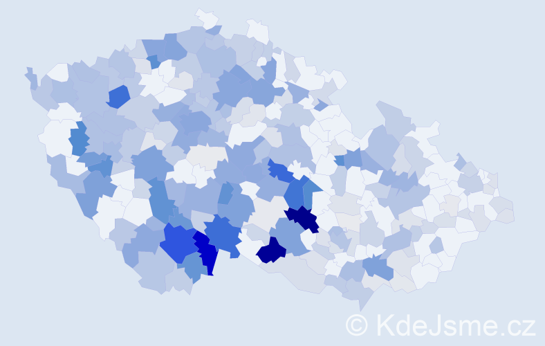 Příjmení: 'Michal', počet výskytů 1157 v celé ČR