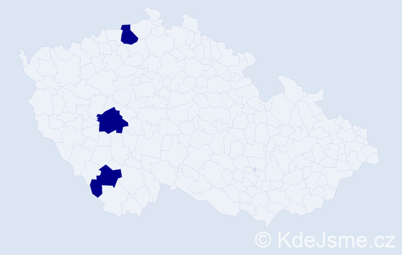 Příjmení: 'Kačáková', počet výskytů 3 v celé ČR