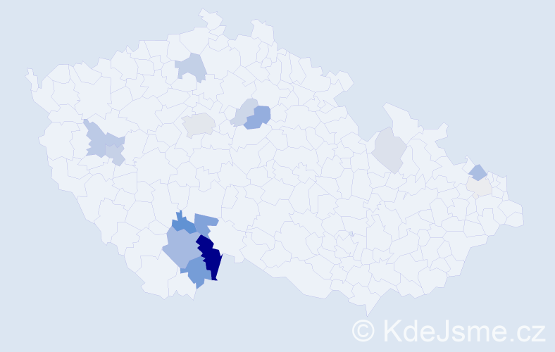 Příjmení: 'Harazím', počet výskytů 43 v celé ČR