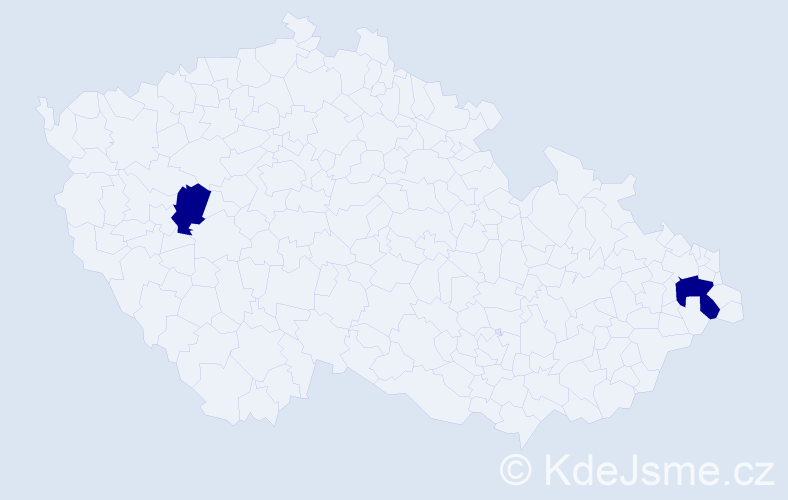 Příjmení: 'Durakovićová', počet výskytů 2 v celé ČR