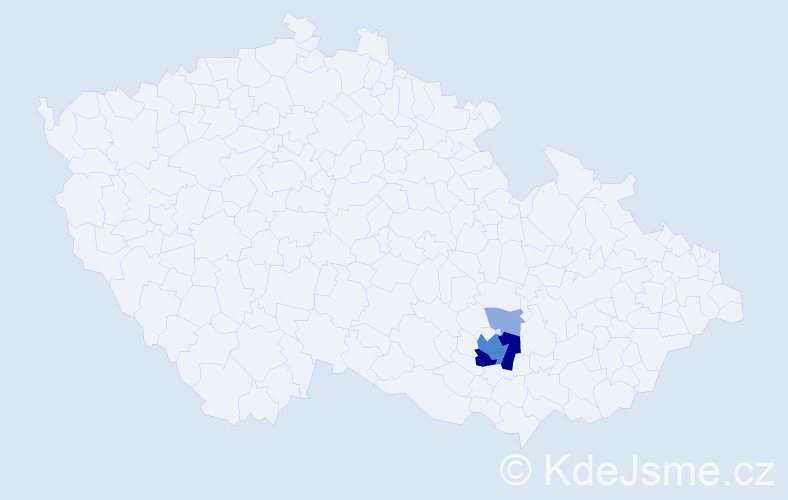 Příjmení: 'Nossová', počet výskytů 11 v celé ČR