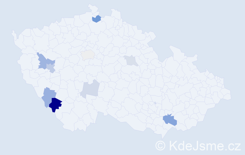 Příjmení: 'Kolrus', počet výskytů 18 v celé ČR