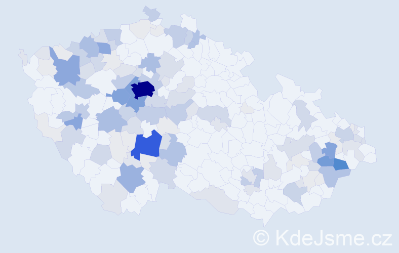 Příjmení: 'Drda', počet výskytů 522 v celé ČR