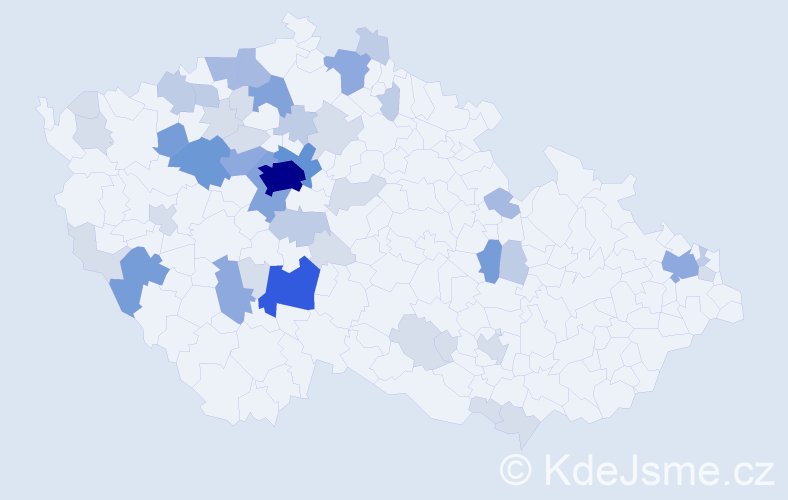 Příjmení: 'Ebertová', počet výskytů 133 v celé ČR