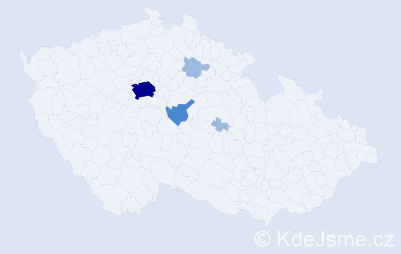 Příjmení: 'Castle', počet výskytů 8 v celé ČR