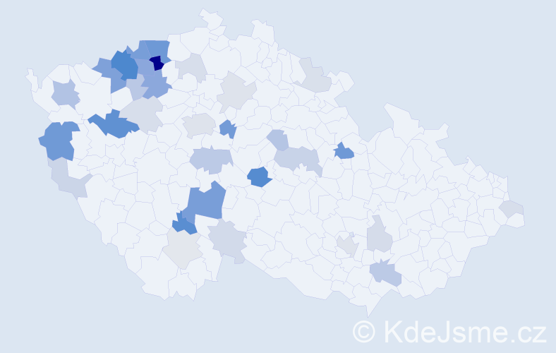 Příjmení: 'Radošová', počet výskytů 100 v celé ČR