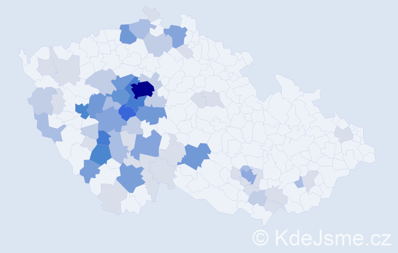 Příjmení: 'Slanec', počet výskytů 205 v celé ČR
