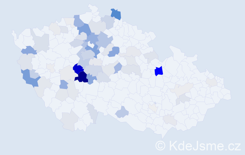 Příjmení: 'Budka', počet výskytů 233 v celé ČR